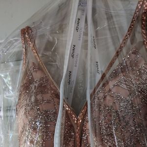 JOVANI - Rose/gold Sequined Gown Sz4